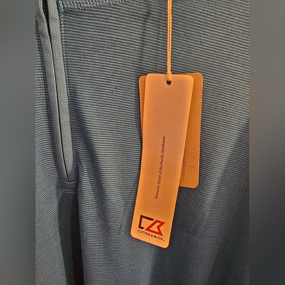Cutter & Buck Mens XXXL Teal 1/4 Zip Pullover - Picture 3 of 6